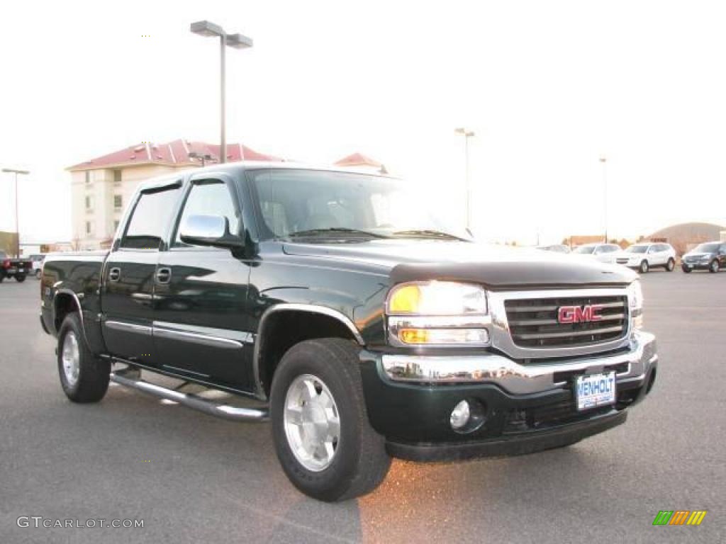 2006 Sierra 1500 SLT Crew Cab 4x4 - Polo Green Metallic / Neutral photo #3