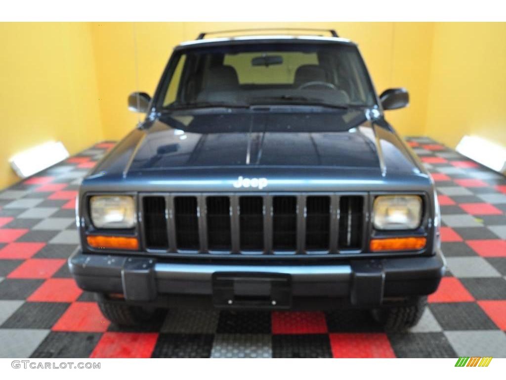 2001 Cherokee Sport 4x4 - Steel Blue Pearl / Agate photo #2