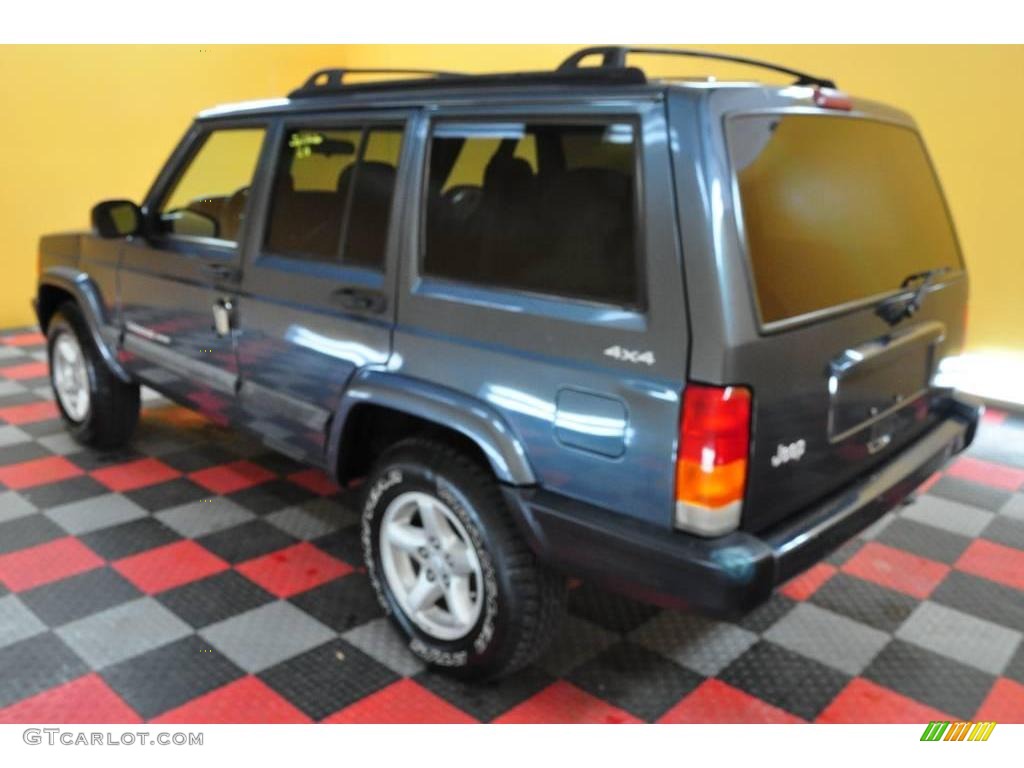 2001 Cherokee Sport 4x4 - Steel Blue Pearl / Agate photo #4