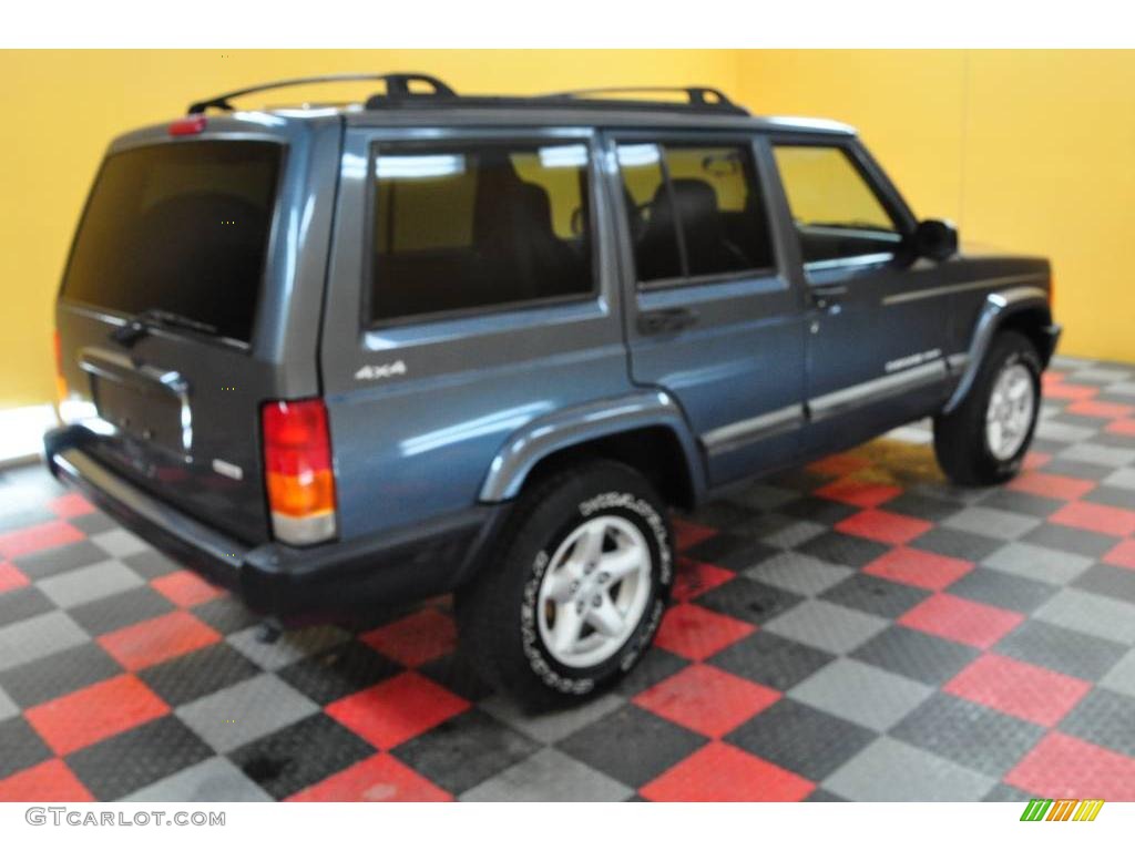 2001 Cherokee Sport 4x4 - Steel Blue Pearl / Agate photo #6