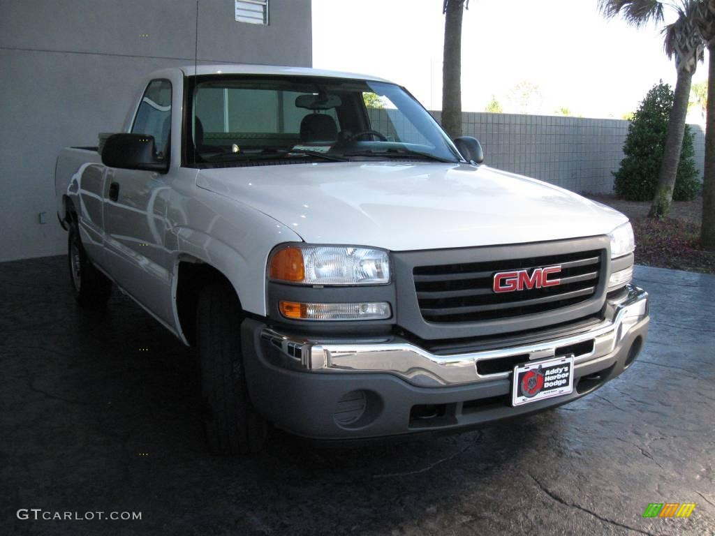 2006 Sierra 1500 Regular Cab - Summit White / Dark Pewter photo #5