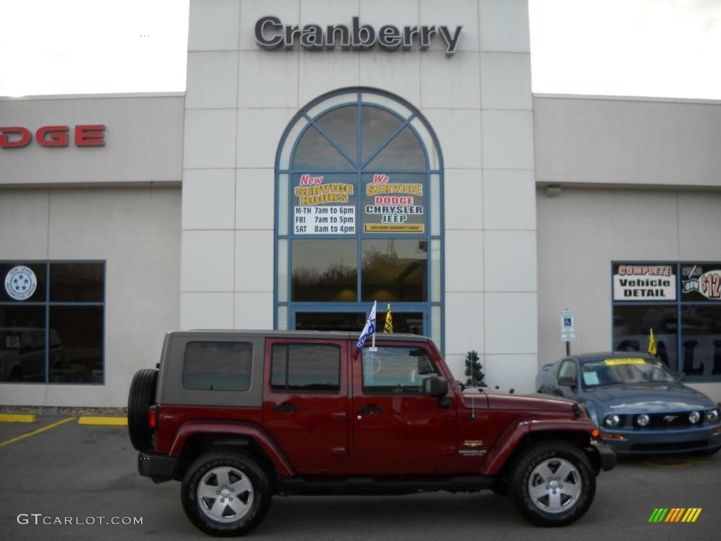 2008 Wrangler Unlimited Sahara 4x4 - Red Rock Crystal Pearl / Dark Slate Gray/Med Slate Gray photo #1