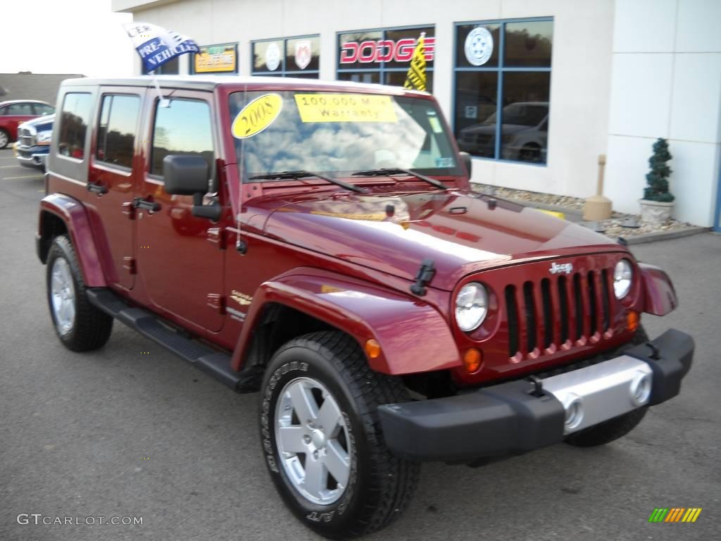 2008 Wrangler Unlimited Sahara 4x4 - Red Rock Crystal Pearl / Dark Slate Gray/Med Slate Gray photo #20