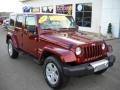 2008 Red Rock Crystal Pearl Jeep Wrangler Unlimited Sahara 4x4  photo #20