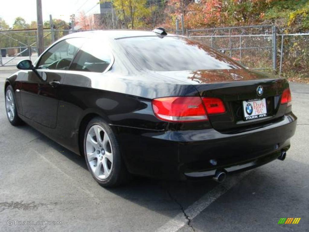 2007 3 Series 335i Coupe - Jet Black / Black photo #6