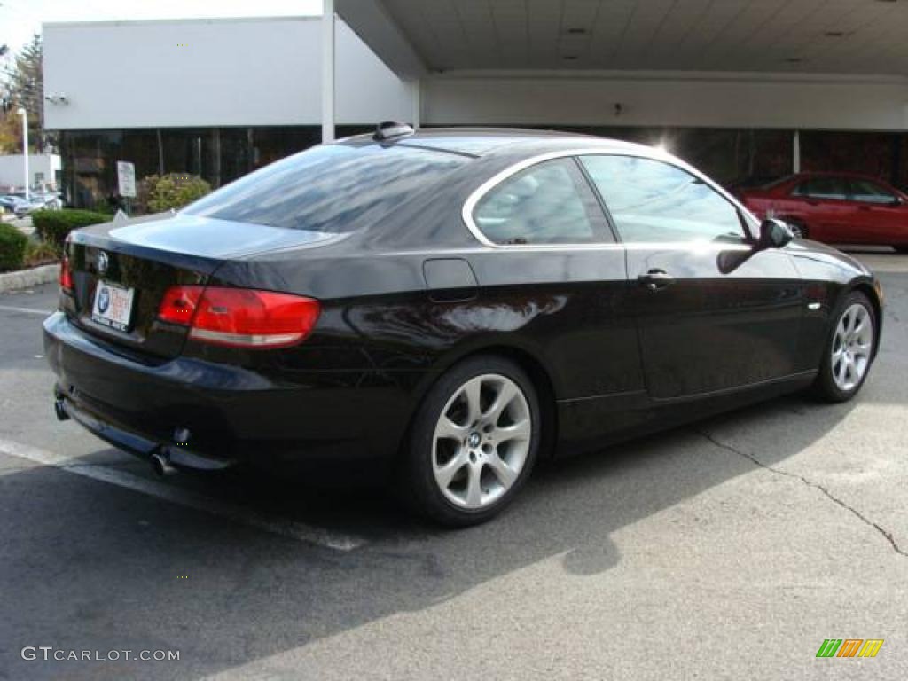 2007 3 Series 335i Coupe - Jet Black / Black photo #8