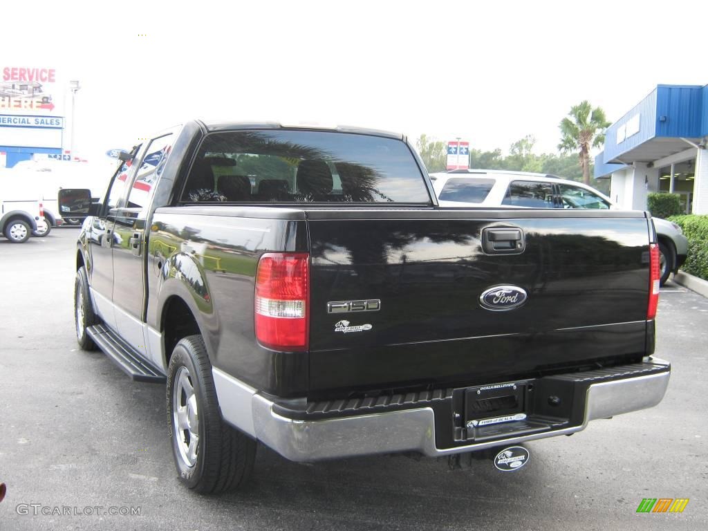 2006 F150 XLT SuperCrew - Black / Medium/Dark Flint photo #5