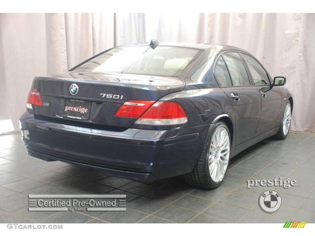 2007 7 Series 750i Sedan - Monaco Blue Metallic / Beige photo #2