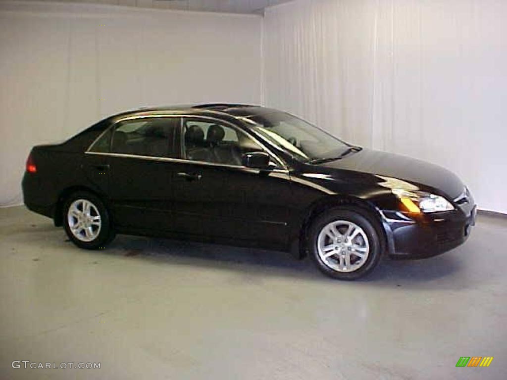 2007 Accord EX-L Sedan - Nighthawk Black Pearl / Black photo #1