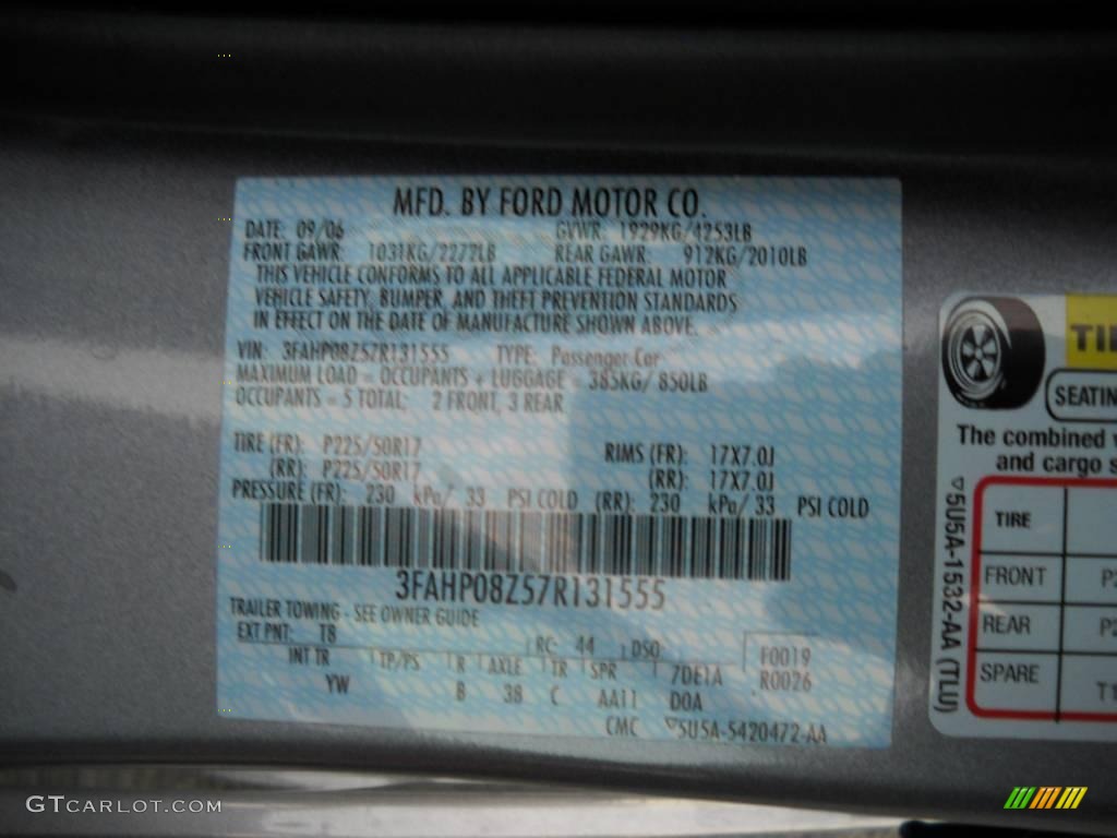 2007 Fusion SEL - Tungsten Grey Metallic / Charcoal Black photo #9
