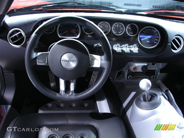 2005 Ford GT Standard GT Model Ebony Black Steering Wheel Photo #210451
