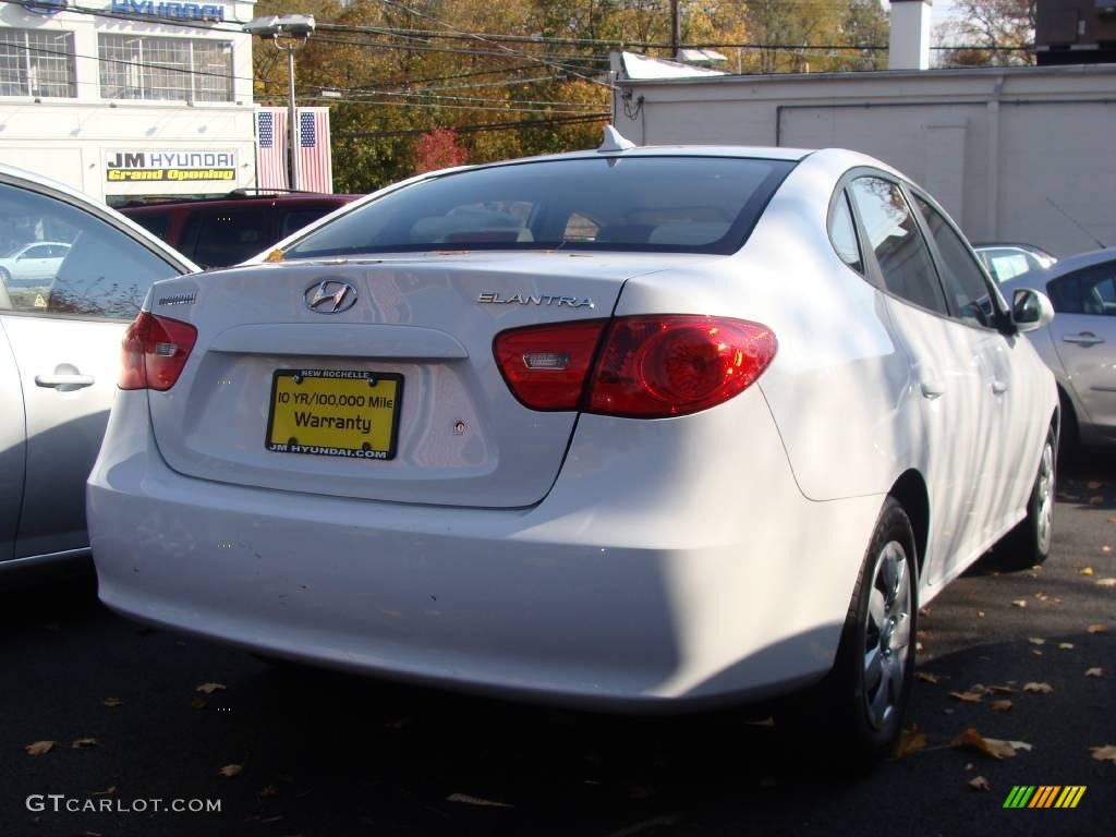 2009 Elantra GLS Sedan - Captiva White / Beige photo #4
