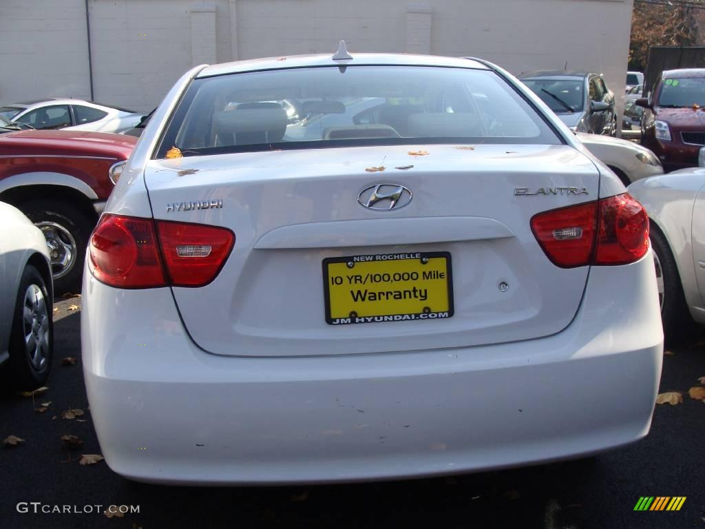 2009 Elantra GLS Sedan - Captiva White / Beige photo #5