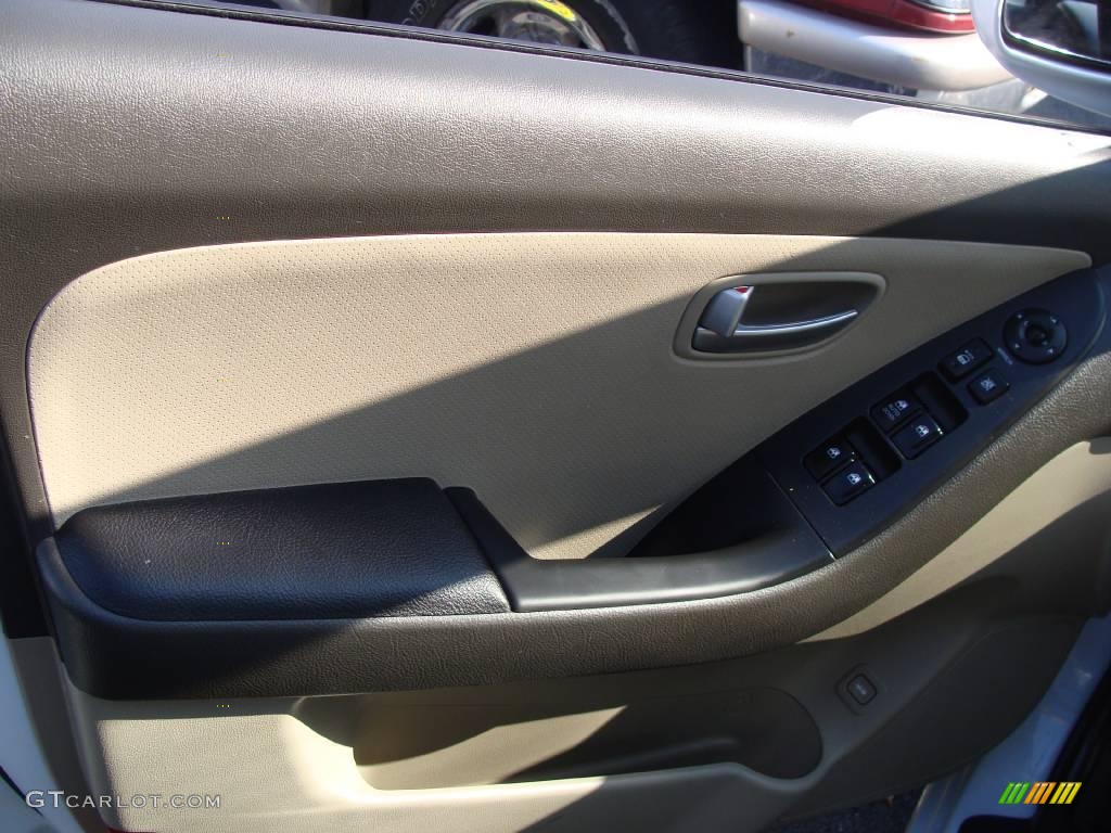 2009 Elantra GLS Sedan - Captiva White / Beige photo #9