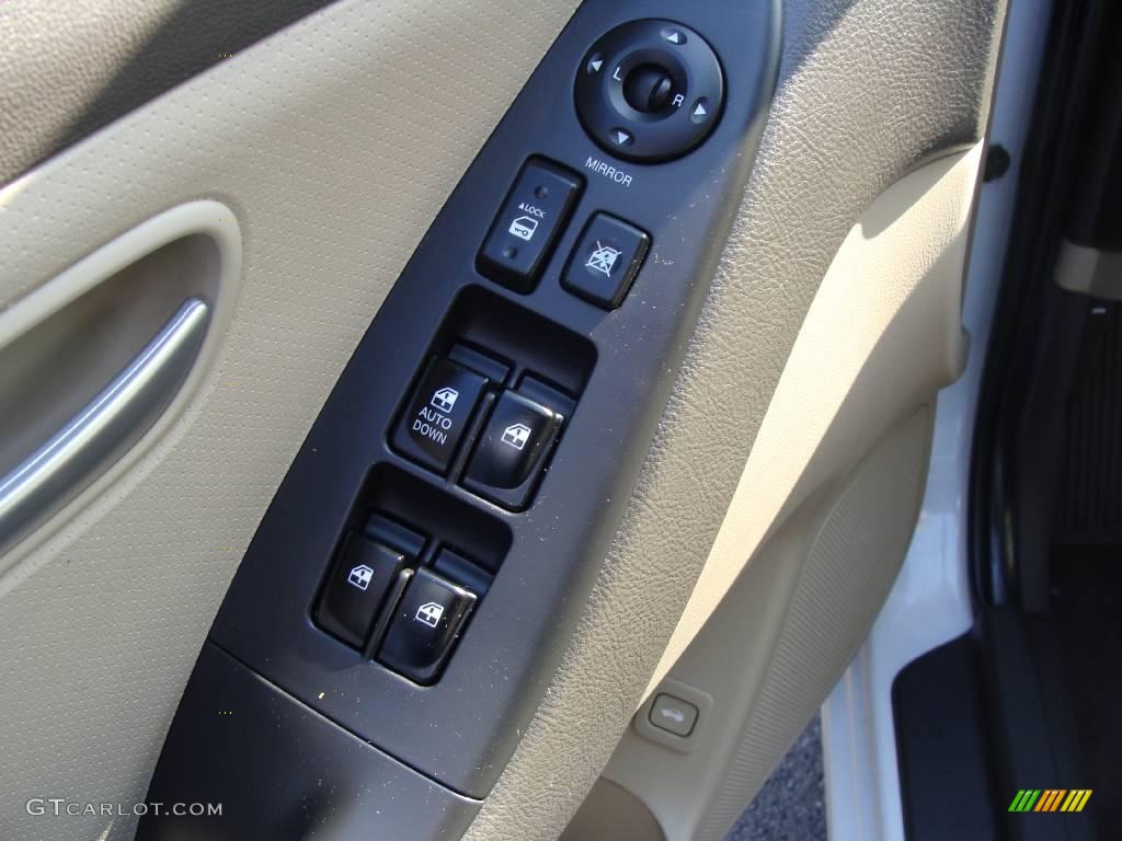 2009 Elantra GLS Sedan - Captiva White / Beige photo #10