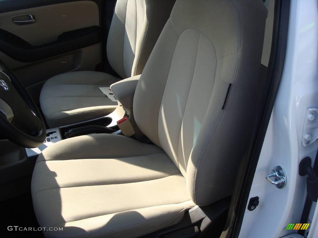 2009 Elantra GLS Sedan - Captiva White / Beige photo #13