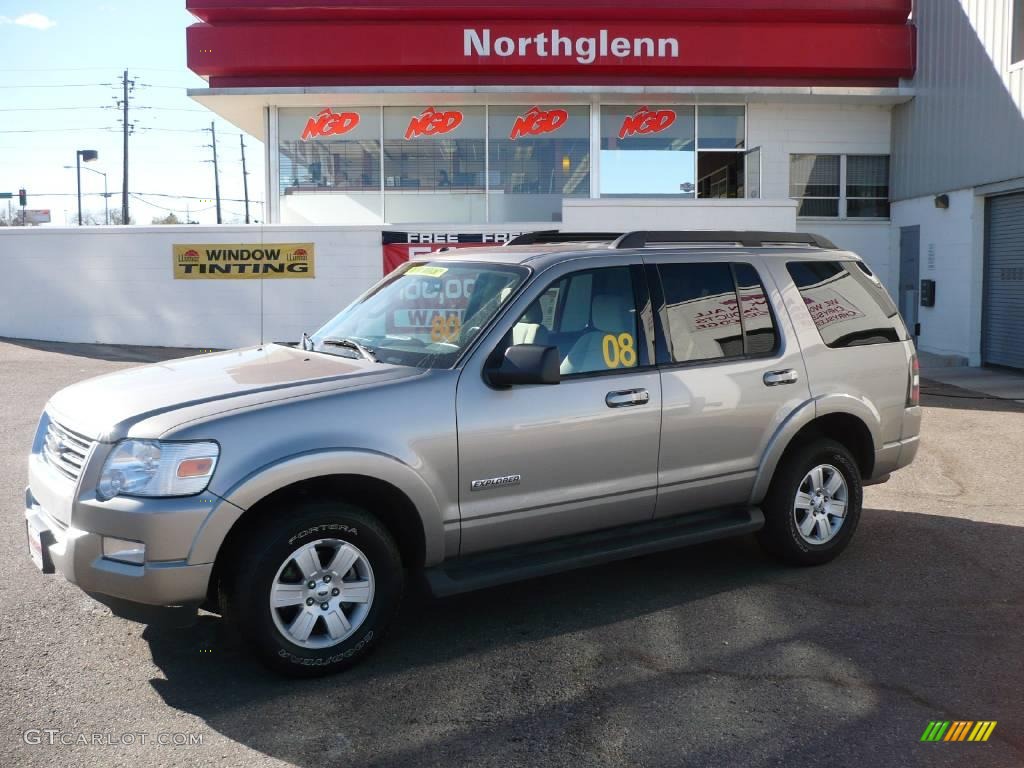 2008 Explorer XLT 4x4 - Vapor Silver Metallic / Black/Stone photo #1