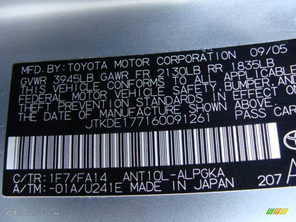 2006 tC  - Classic Silver Metallic / Dark Charcoal photo #15