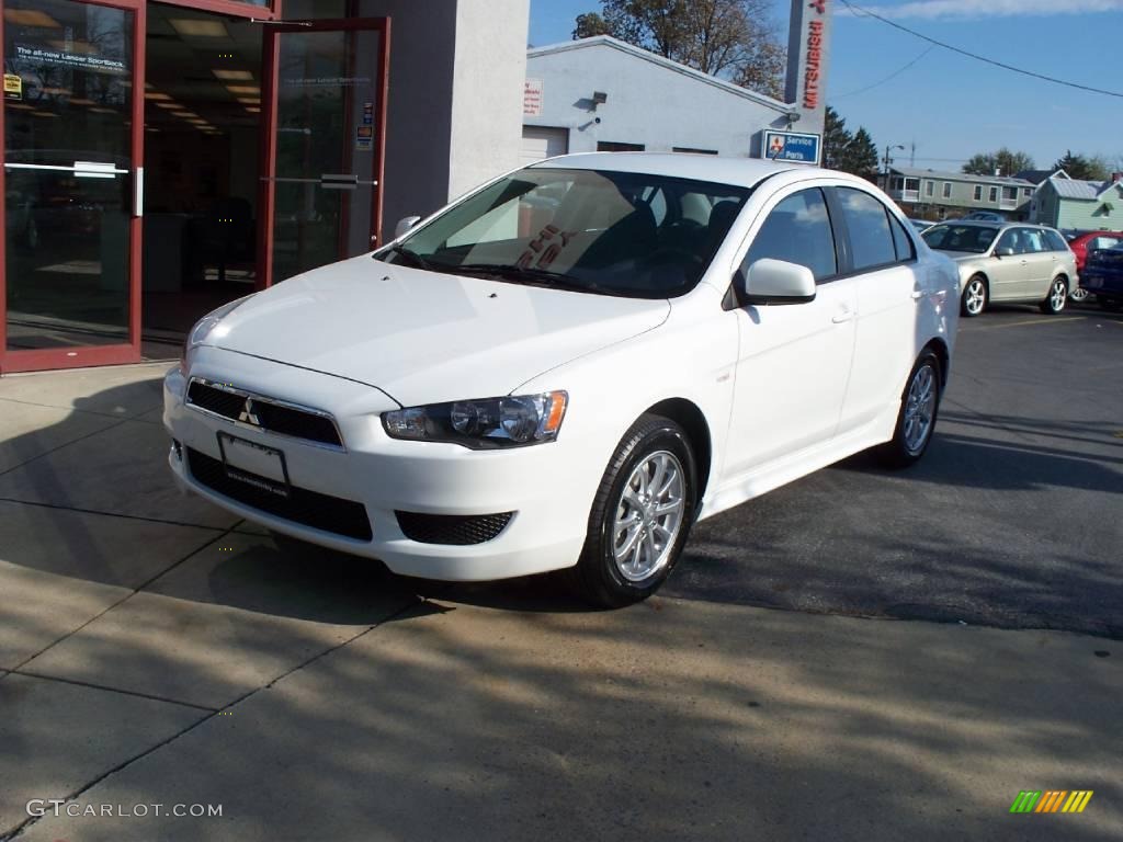 2010 Lancer ES - Wicked White Metallic / Black photo #1