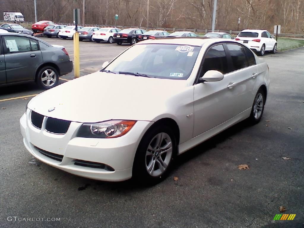 2008 3 Series 328xi Sedan - Alpine White / Beige photo #4