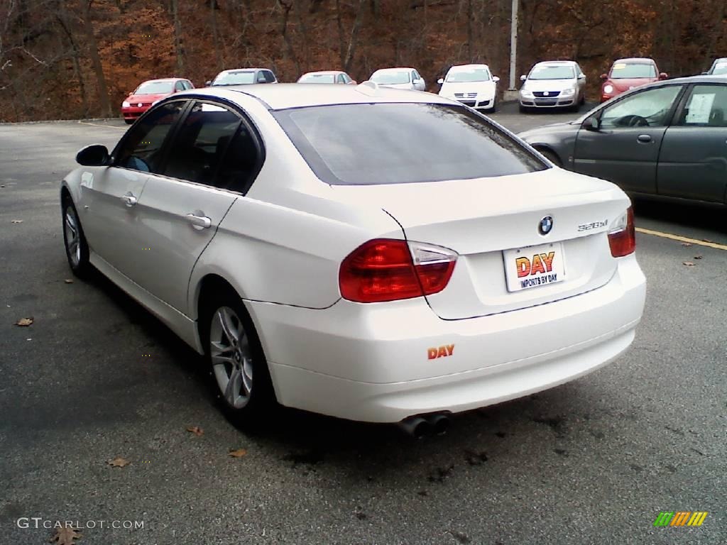 2008 3 Series 328xi Sedan - Alpine White / Beige photo #5