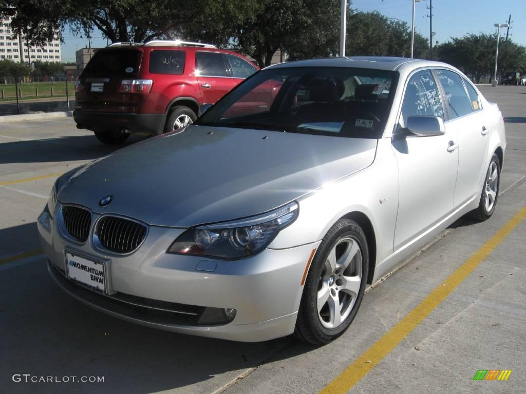 2008 5 Series 535i Sedan - Titanium Silver Metallic / Black photo #1