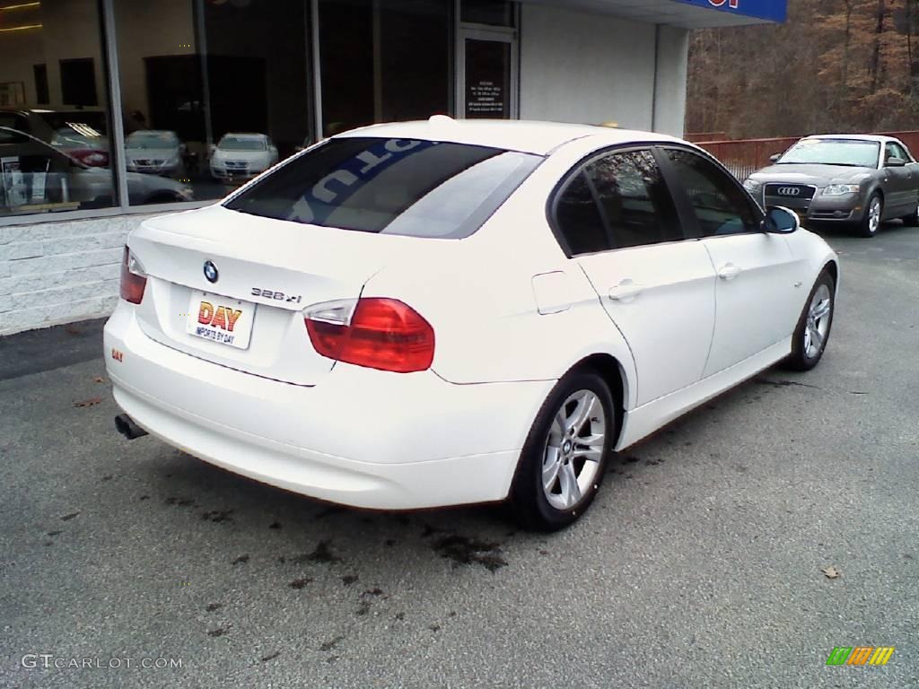 2008 3 Series 328xi Sedan - Alpine White / Beige photo #7