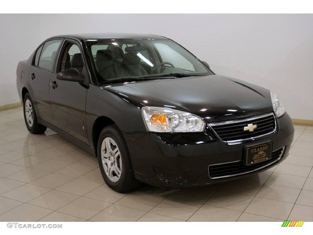 2006 Malibu LS Sedan - Black / Titanium Gray photo #1