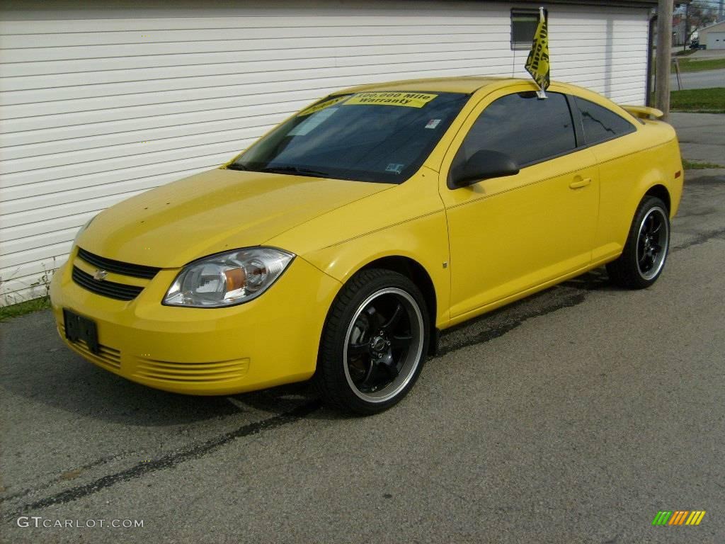 2008 Cobalt LS Coupe - Rally Yellow / Gray photo #1