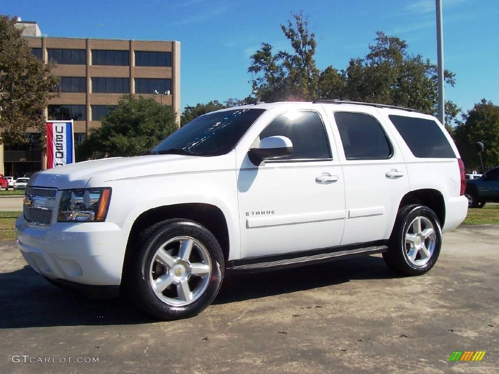 2007 Tahoe LTZ - Summit White / Dark Titanium/Light Titanium photo #1