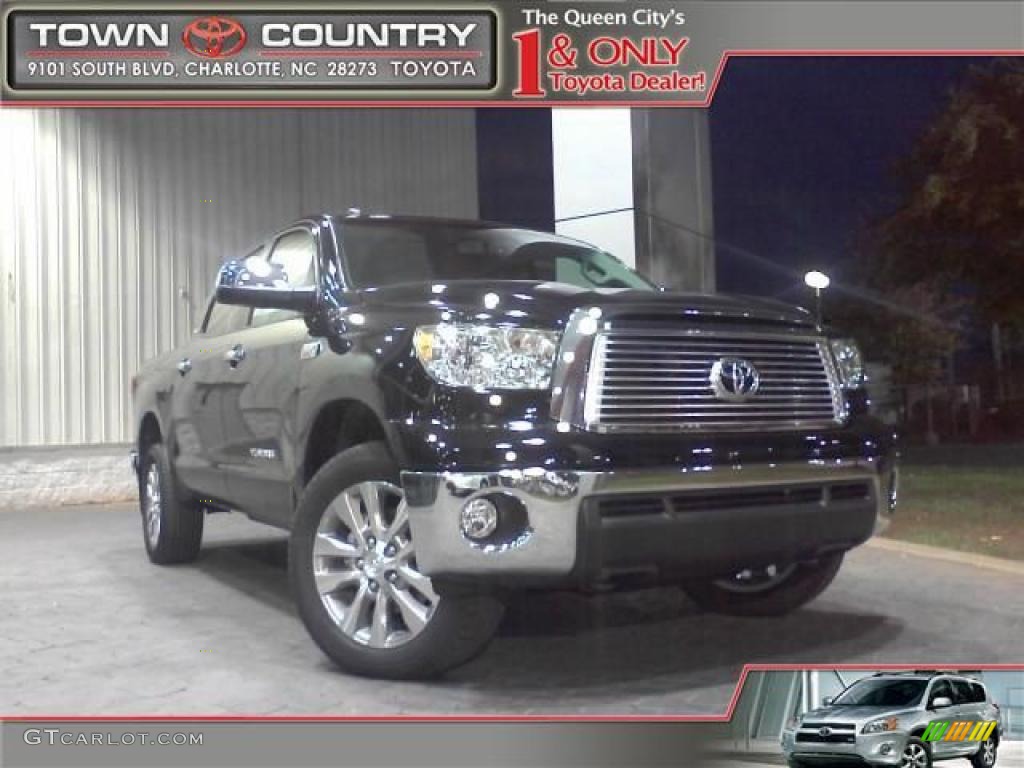 2010 Tundra Platinum CrewMax 4x4 - Black / Graphite Gray photo #1