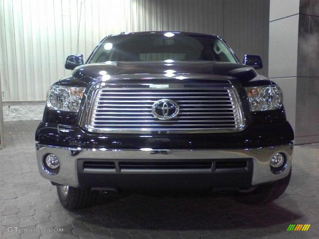 2010 Tundra Platinum CrewMax 4x4 - Black / Graphite Gray photo #2