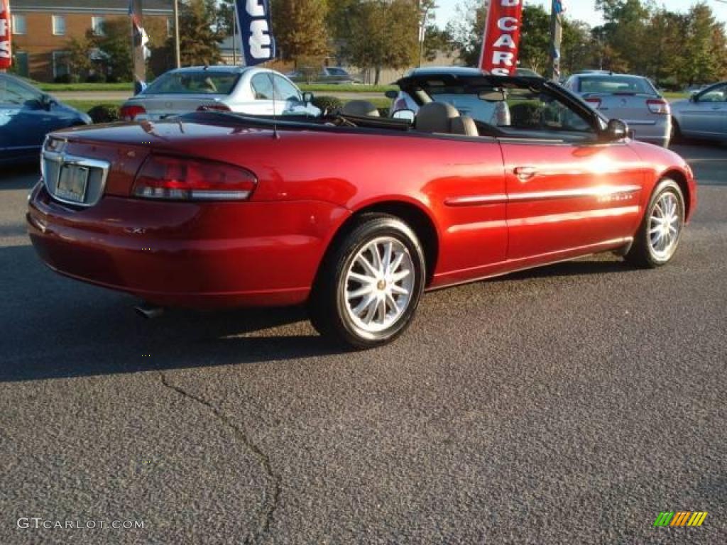 2001 Sebring LXi Convertible - Dark Garnet Red Pearlcoat / Sandstone photo #4