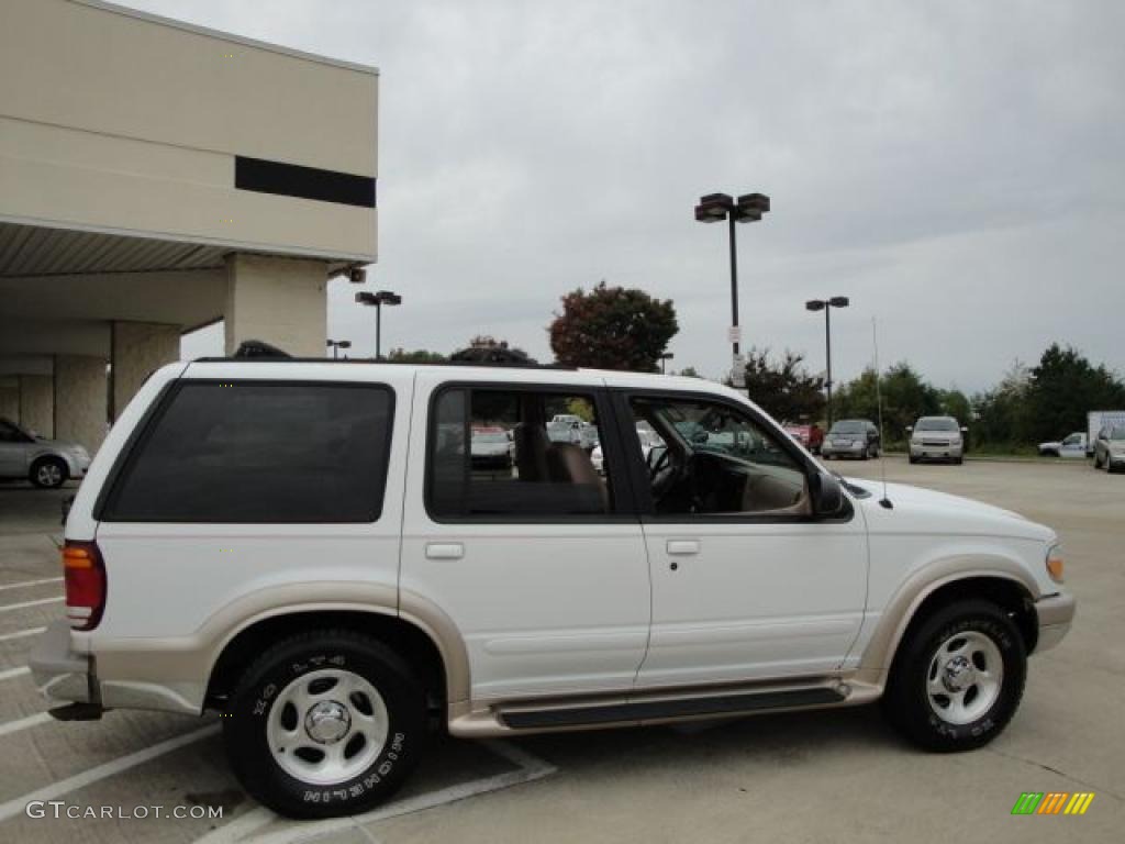 1999 Explorer Eddie Bauer 4x4 - Oxford White / Medium Prairie Tan photo #2