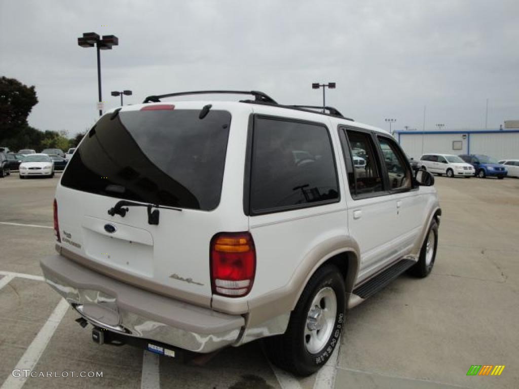 1999 Explorer Eddie Bauer 4x4 - Oxford White / Medium Prairie Tan photo #3