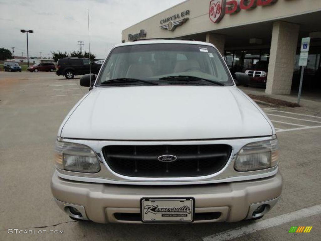 1999 Explorer Eddie Bauer 4x4 - Oxford White / Medium Prairie Tan photo #8