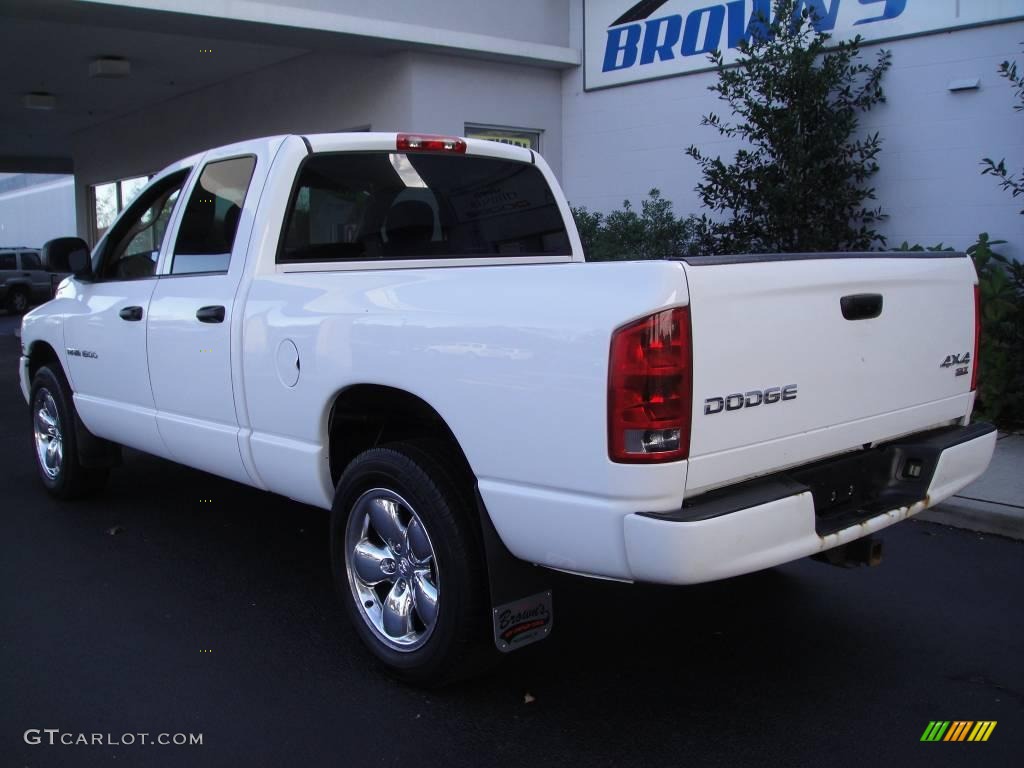 2003 Ram 1500 SLT Quad Cab 4x4 - Bright White / Dark Slate Gray photo #4