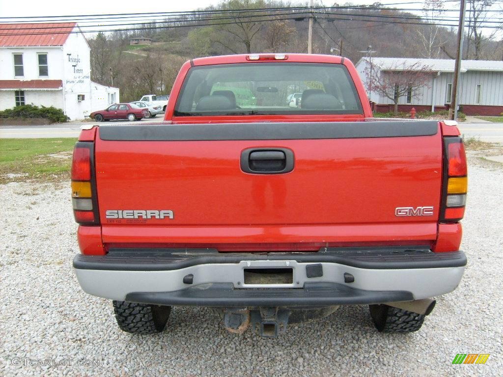 2005 Sierra 2500HD Extended Cab 4x4 - Fire Red / Dark Pewter photo #4