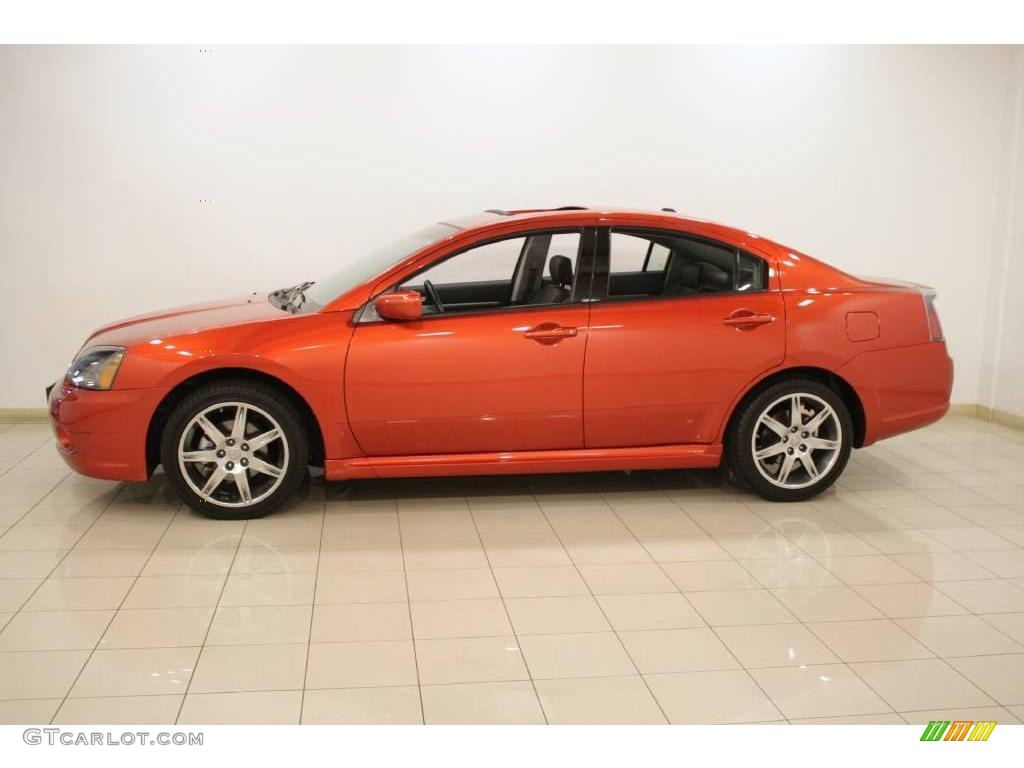 2007 Galant RALLIART - Sunset Orange Pearlescent / Black photo #4