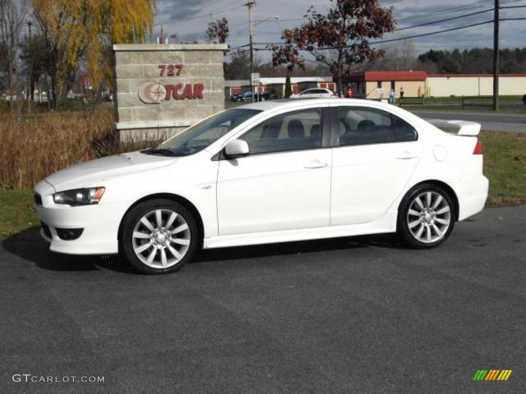 2008 Lancer GTS - Wicked White / Black photo #1