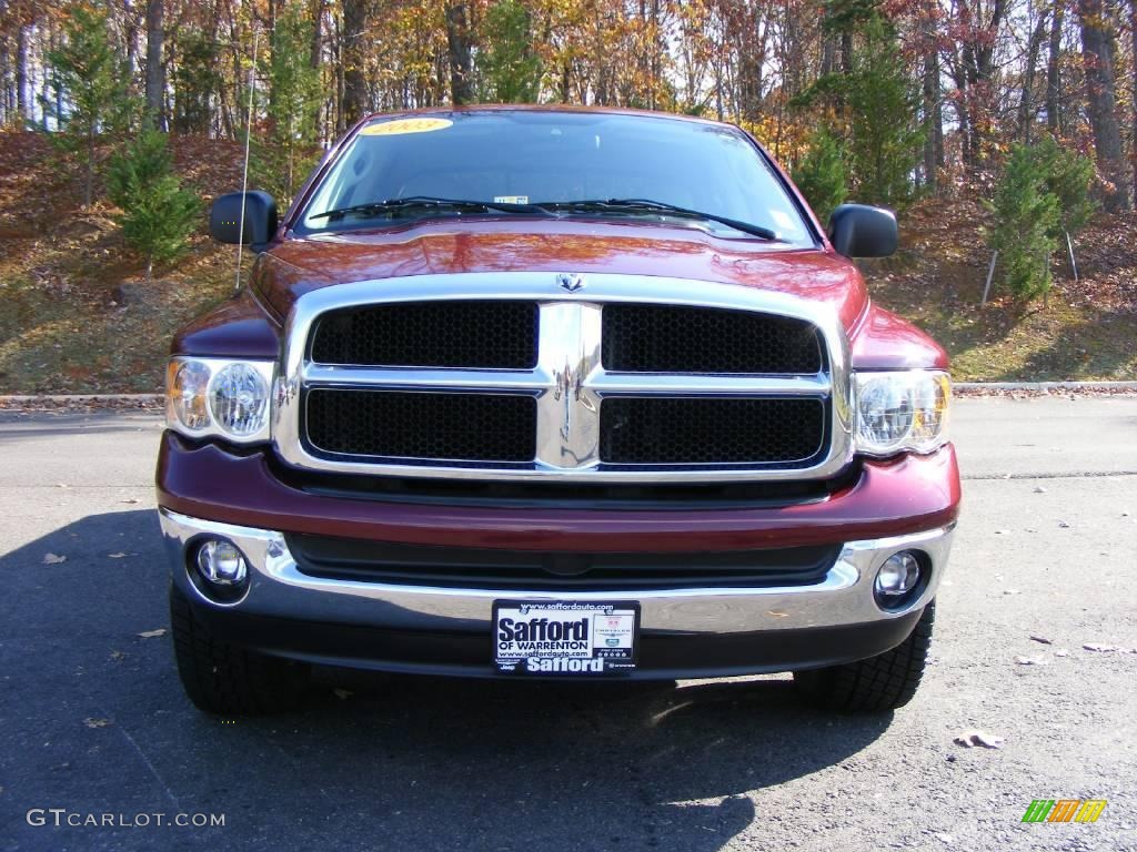 2003 Ram 1500 SLT Quad Cab 4x4 - Dark Garnet Red Pearl / Dark Slate Gray photo #2