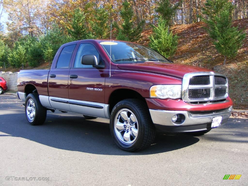 2003 Ram 1500 SLT Quad Cab 4x4 - Dark Garnet Red Pearl / Dark Slate Gray photo #3