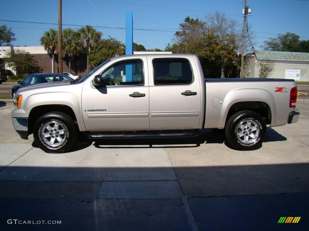 2008 Sierra 1500 SLE Crew Cab 4x4 - Silver Birch Metallic / Light Titanium photo #5