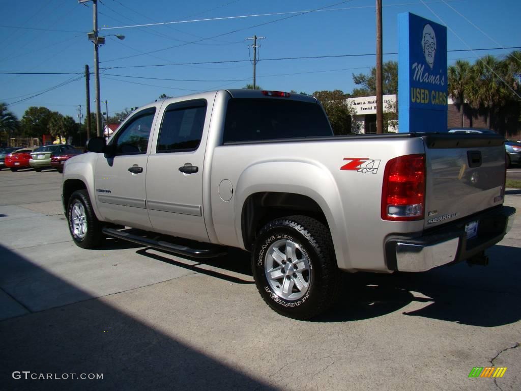 2008 Sierra 1500 SLE Crew Cab 4x4 - Silver Birch Metallic / Light Titanium photo #6