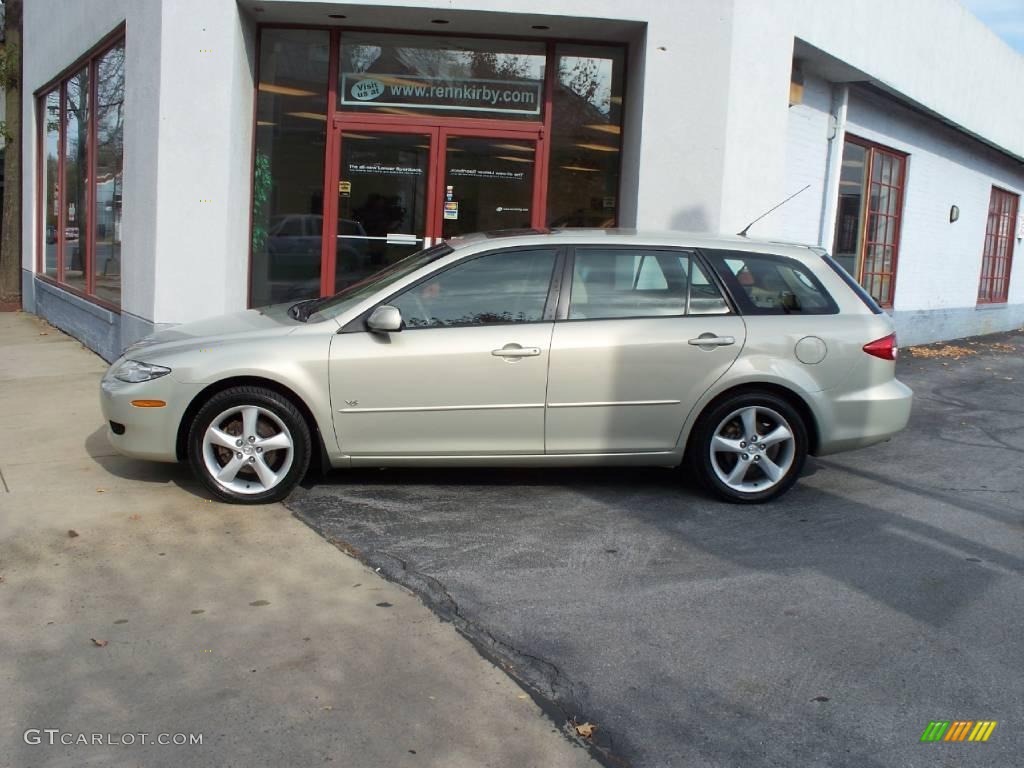 2004 MAZDA6 s Sport Wagon - Pebble Ash Metallic / Beige photo #2