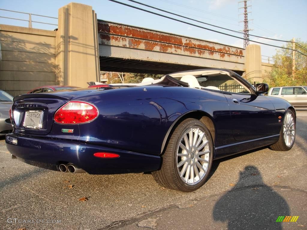 2005 XK XKR Convertible - Pacific Blue Metallic / Ivory photo #7