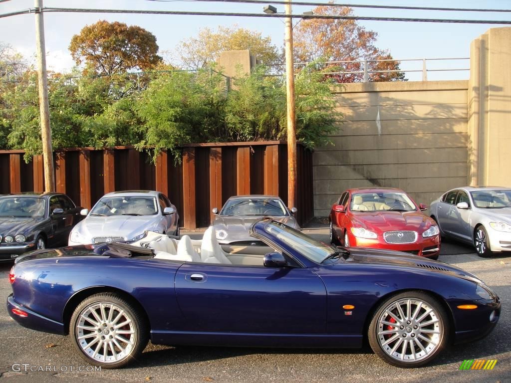 2005 XK XKR Convertible - Pacific Blue Metallic / Ivory photo #8