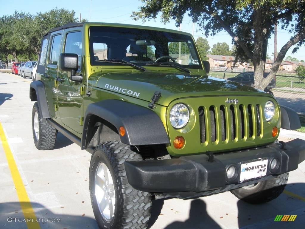 2007 Wrangler Unlimited Rubicon 4x4 - Rescue Green Metallic / Dark Slate Gray/Medium Slate Gray photo #4