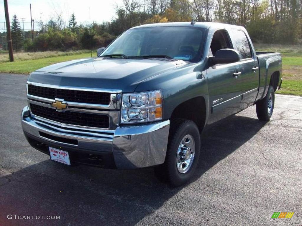 2010 Silverado 2500HD LT Crew Cab 4x4 - Blue Granite Metallic / Light Titanium/Ebony photo #2