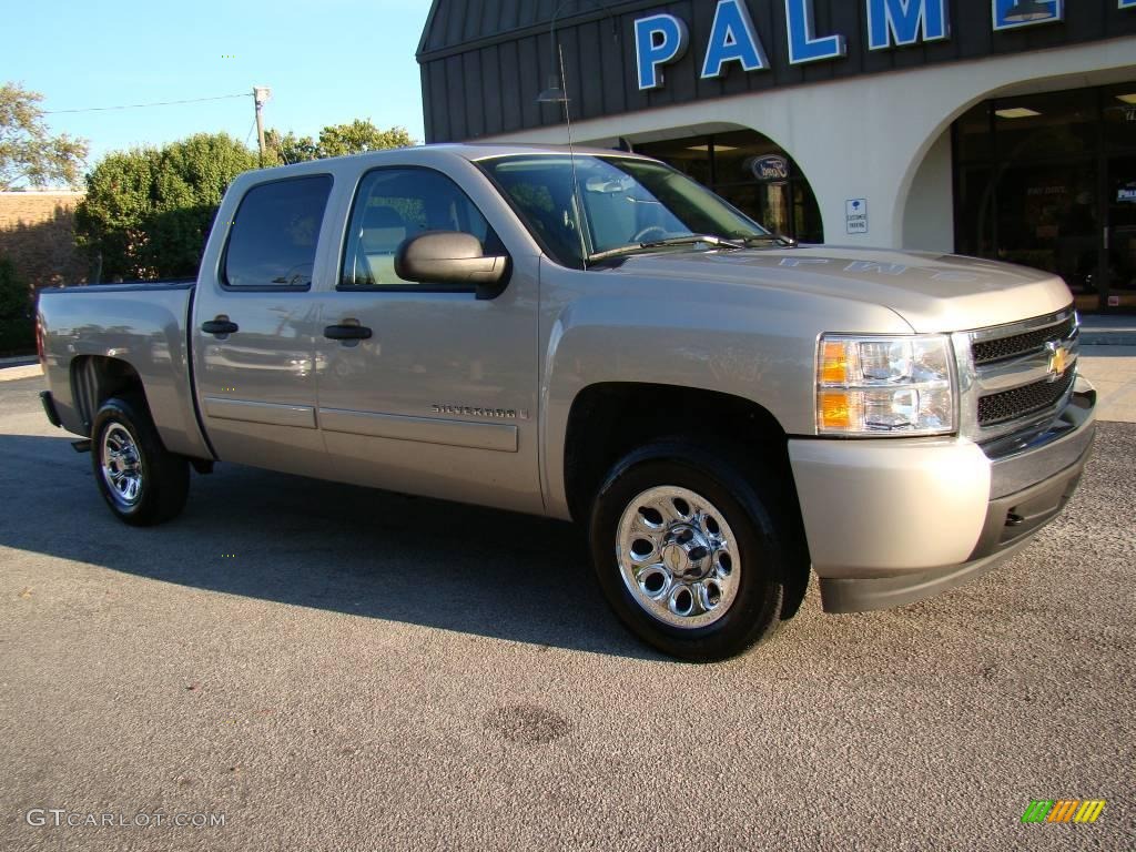 2008 Silverado 1500 LS Crew Cab - Silver Birch Metallic / Dark Titanium photo #2